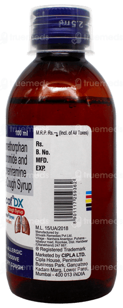 Rexcof Dx Syrup 100Ml